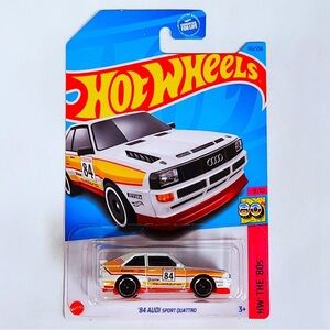 Mattel Hot Wheels '84 Audi Sport Quattro - White and Red